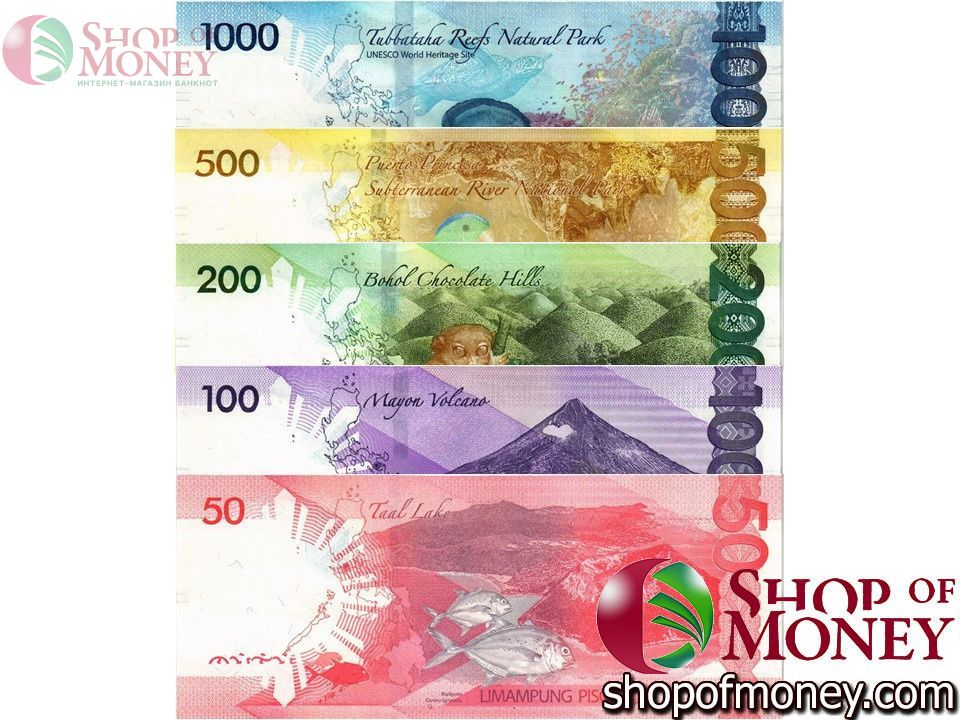 ФИЛИППИНЫ 50 100 200 500 1000 ПЕСО 2