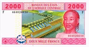 CAS - ЭКВАТОРИАЛЬНАЯ ГВИНЕЯ 2000 ФРАНКОВ (F) 1