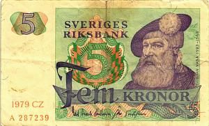 ШВЕЦИЯ 5 КРОН 1