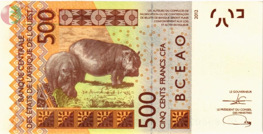 WAS - КОТ-Д'ИВУАР 500 ФРАНКОВ (A) 2