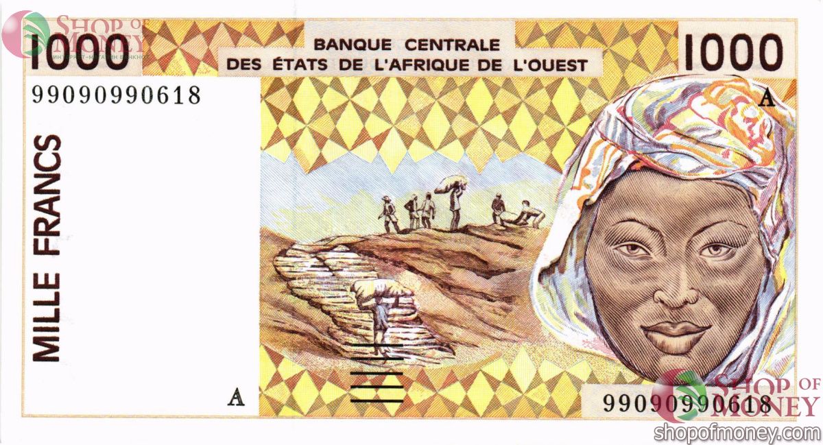 КОТ-Д'ИВУАР 1000 ФРАНКОВ 1