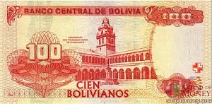 БОЛИВИЯ 100 БОЛИВИАНОС (СЕРИЯ I) 2