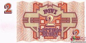 ЛАТВИЯ 2 РУБЛЯ 2