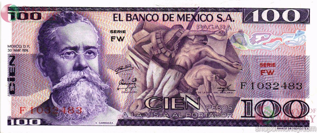 МЕКСИКА 100 ПЕСО (-FW- СЕРИЯ) 1
