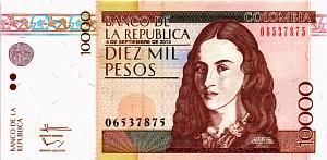 КОЛУМБИЯ 10000 ПЕСО (04.09.2013) 1