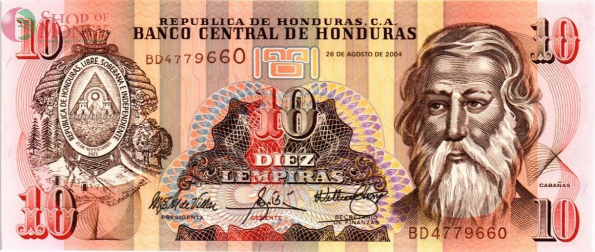 ГОНДУРАС 10 ЛЕМПИР 1