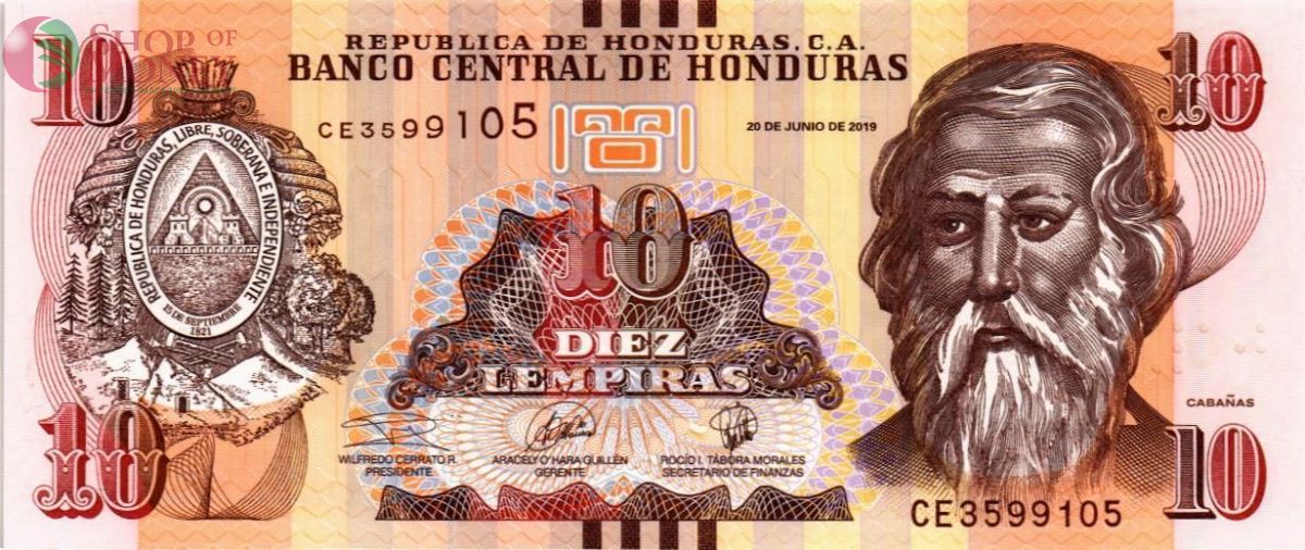 ГОНДУРАС 10 ЛЕМПИР 1