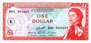 ВОСТОЧНЫЕ КАРИБЫ 1 ДОЛЛАР (K - СЕНТ-КИТС) 1