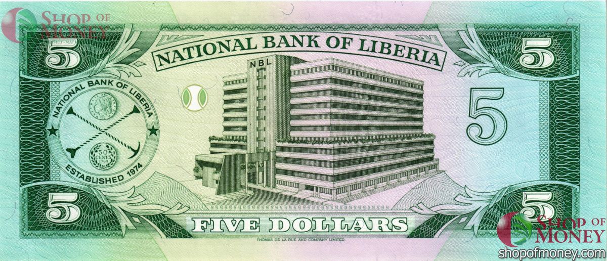 ЛИБЕРИЯ 5 ДОЛЛАРОВ 2
