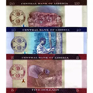 ЛИБЕРИЯ НАБОР 5-10-20 ДОЛЛАРОВ 2