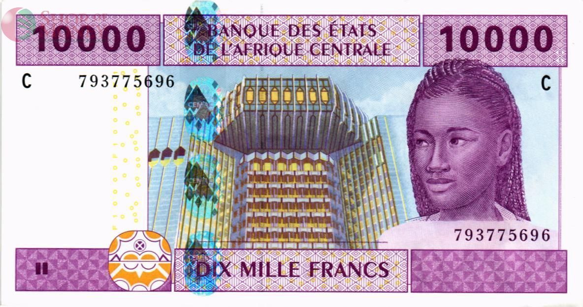 CAS - ЧАД 10000 ФРАНКОВ (C) 1