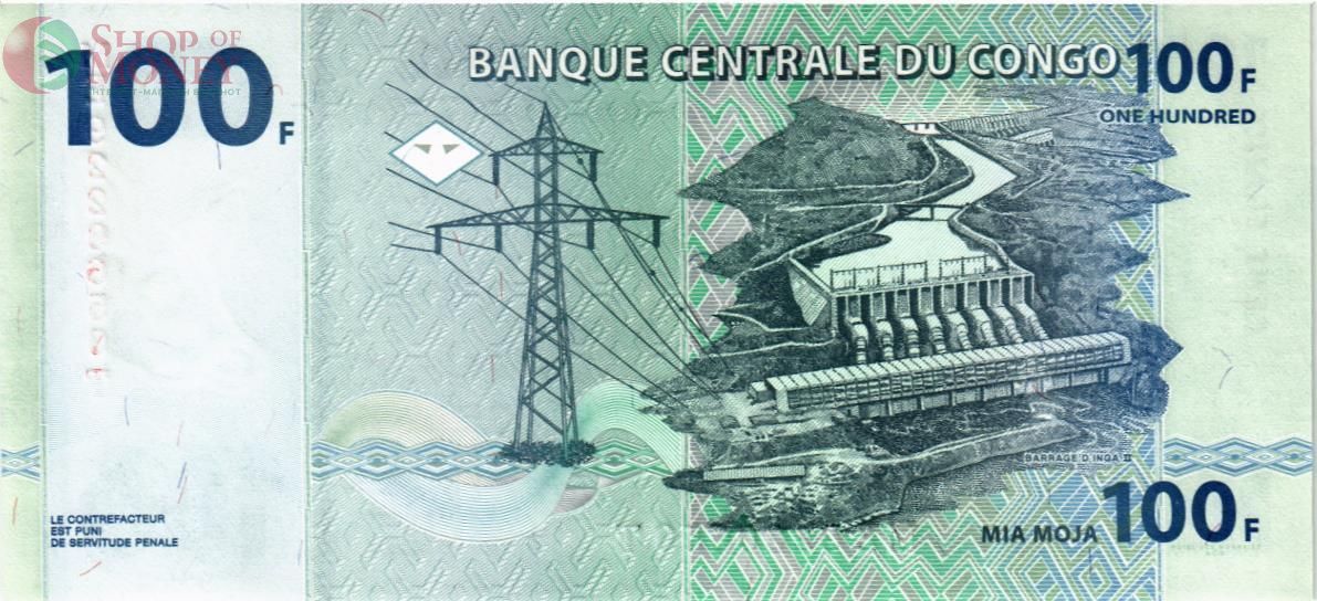КОНГО ДР 100 ФРАНКОВ (Hôtel des Monnaies) 2