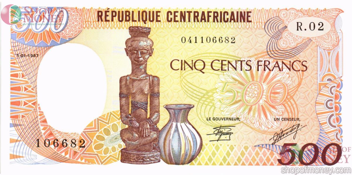 ЦЕНТРАЛЬНОАФРИКАНСКАЯ РЕСПУБЛИКА 500 ФРАНКОВ 1