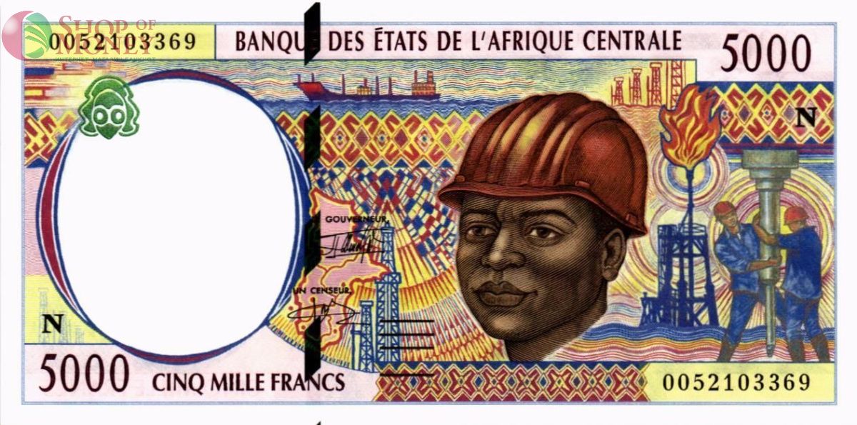 CAS - ЭКВАТОРИАЛЬНАЯ ГВИНЕЯ 5000 ФРАНКОВ (N) 1