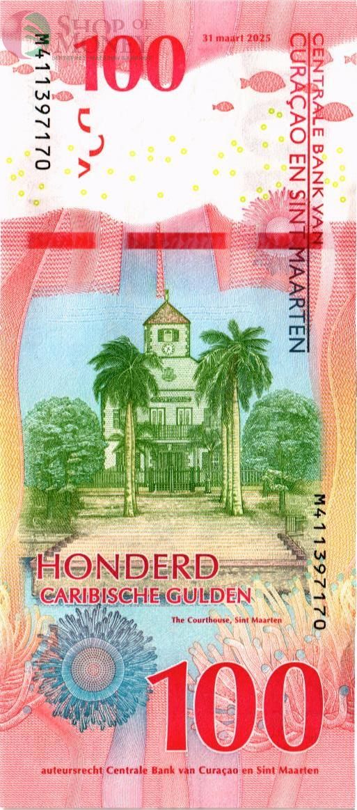 КЮРАСАО И СИНТ-МАРТЕН 100 ГУЛЬДЕНОВ 2