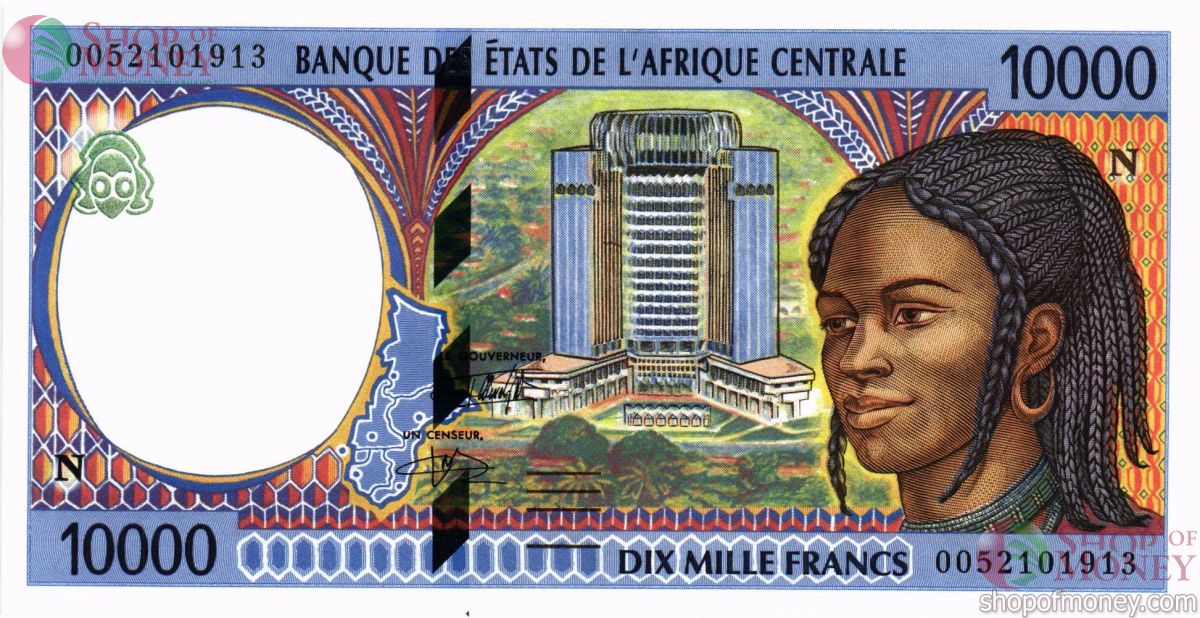 ГОСУДАРСТВА ЦЕНТРАЛЬНОЙ АФРИКИ (ЭКВАТОРИАЛЬНАЯ ГВИНЕЯ) 10000 ФРАНКОВ 1