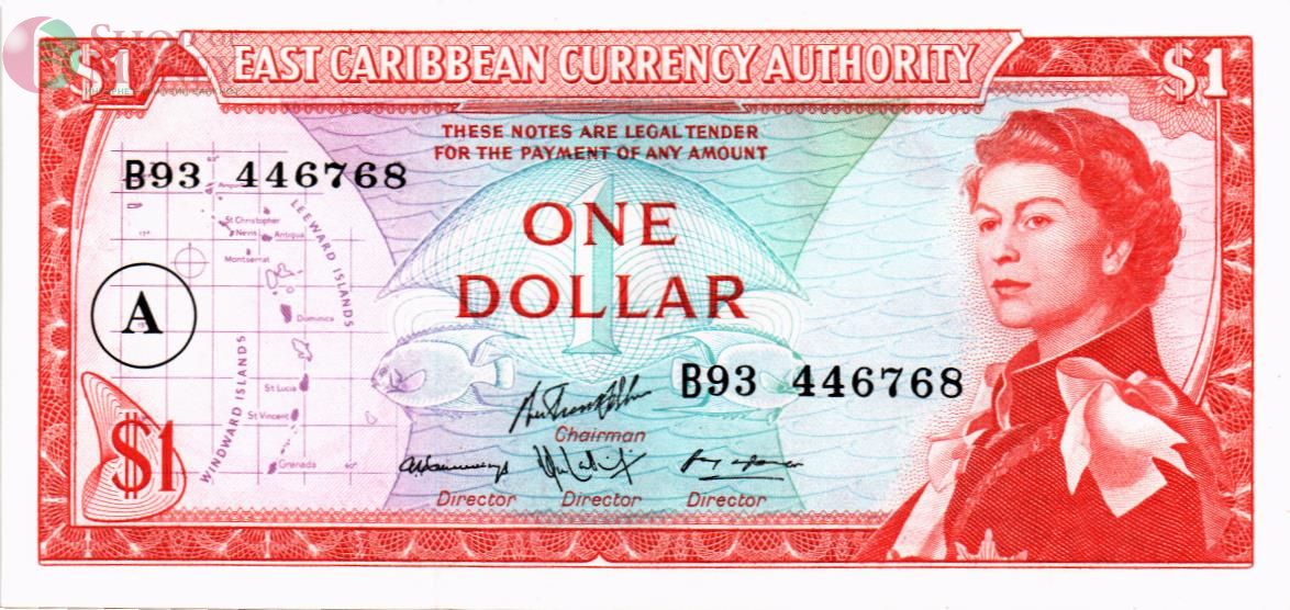 ВОСТОЧНЫЕ КАРИБЫ 1 ДОЛЛАР (А - АНТИГУА) 1