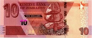 ЗИМБАБВЕ 10 ДОЛЛАРОВ 1