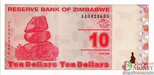 ЗИМБАБВЕ 10 ДОЛЛАРОВ 1