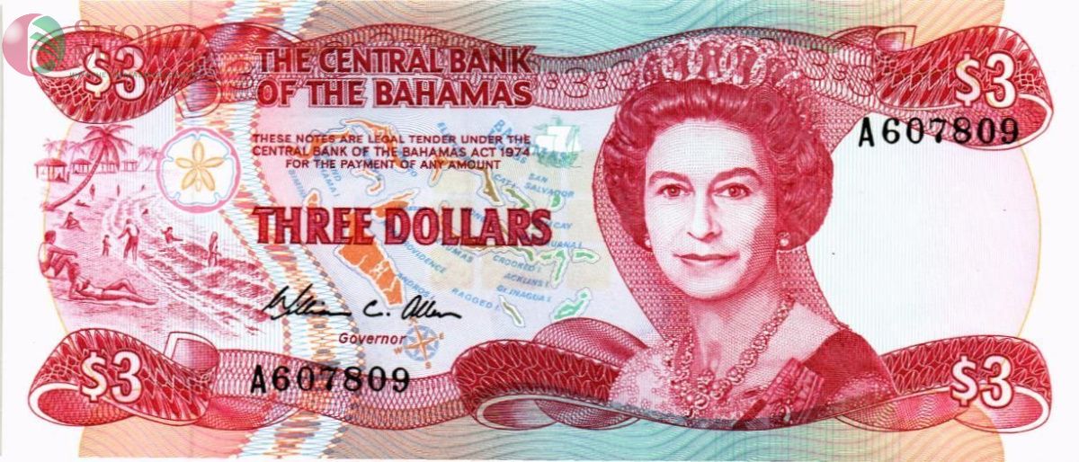 БАГАМСКИЕ ОСТРОВА 3 ДОЛЛАРА 1