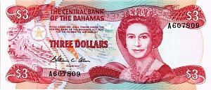 БАГАМСКИЕ ОСТРОВА 3 ДОЛЛАРА 1