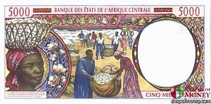 ГОСУДАРСТВА ЦЕНТРАЛЬНОЙ АФРИКИ (-N-ЭКВАТОРИАЛЬНАЯ ГВИНЕЯ) 5000 ФРАНКОВ 2