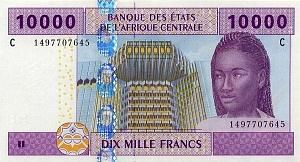 CAS - ЧАД 10000 ФРАНКОВ (C) 1