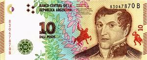 АРГЕНТИНА 10 ПЕСО (B-СЕРИЯ) 1