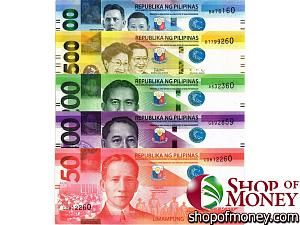 ФИЛИППИНЫ 50 100 200 500 1000 ПЕСО 1