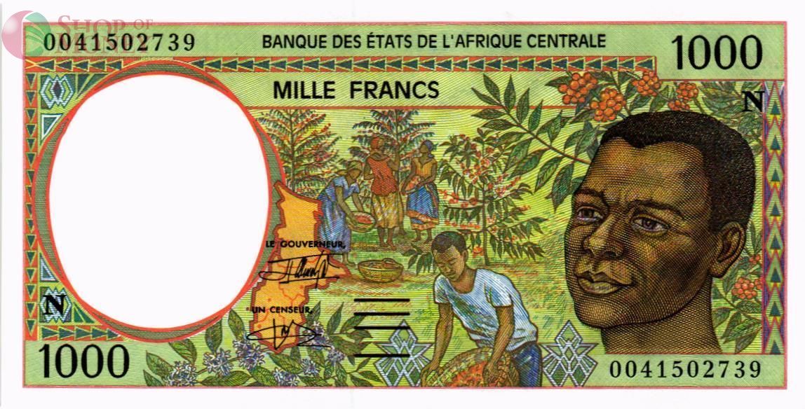 CAS - ЭКВАТОРИАЛЬНАЯ ГВИНЕЯ 1000 ФРАНКОВ (N) 1