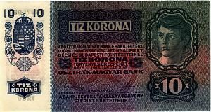 АВСТРИЯ 10 КРОН (НАДПЕЧАТКА) 2