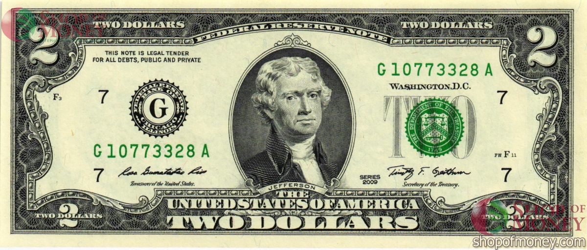 США 2 ДОЛЛАРА (G-Чикаго) 1