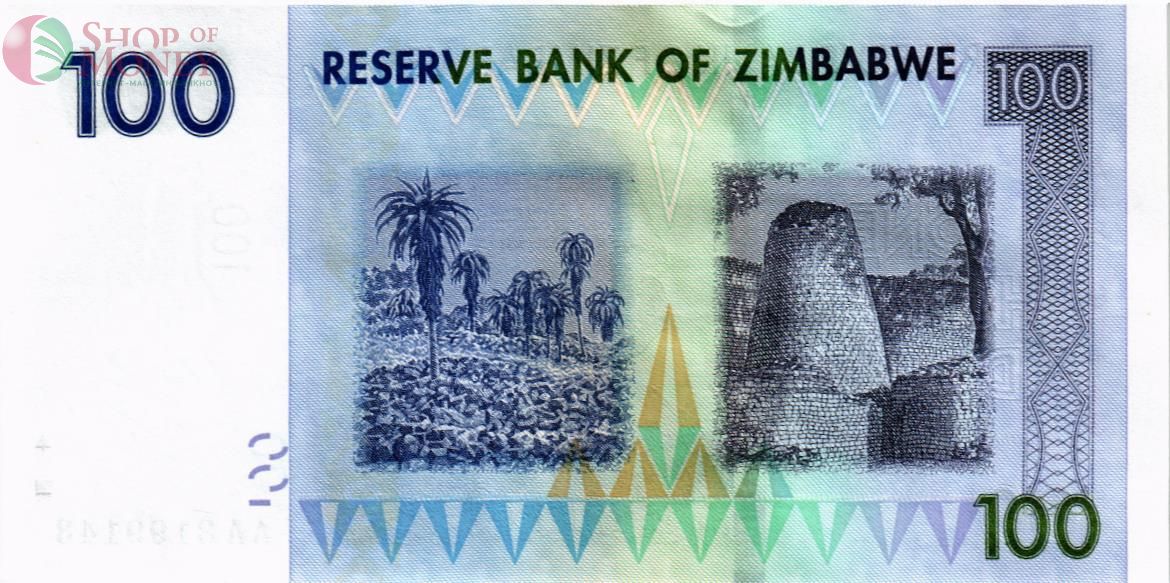 ЗИМБАБВЕ 100 ДОЛЛАРОВ (-АА-) 2