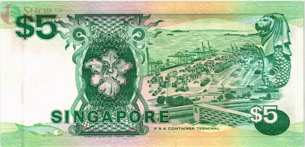 СИНГАПУР 5 ДОЛЛАРОВ (Thomas de la Rue) 2