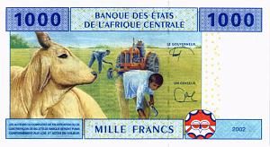 ЦЕНТРАЛЬНАЯ АФРИКА 1000 ФРАНКОВ 2