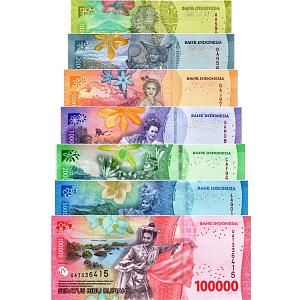 ИНДОНЕЗИЯ НАБОР 1000 2000 5000 10000 20000 50000 100000 РУПИЙ 2