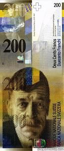ШВЕЙЦАРИЯ 200 ФРАНКОВ 1