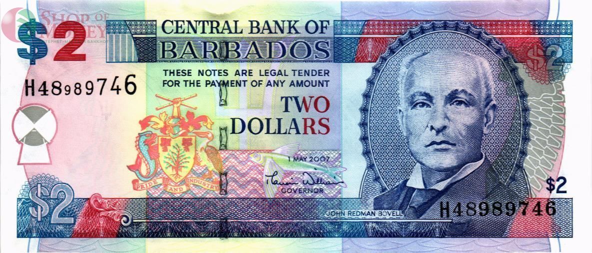 БАРБАДОС 2 ДОЛЛАРА 1