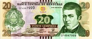ГОНДУРАС 20 ЛЕМПИР 1