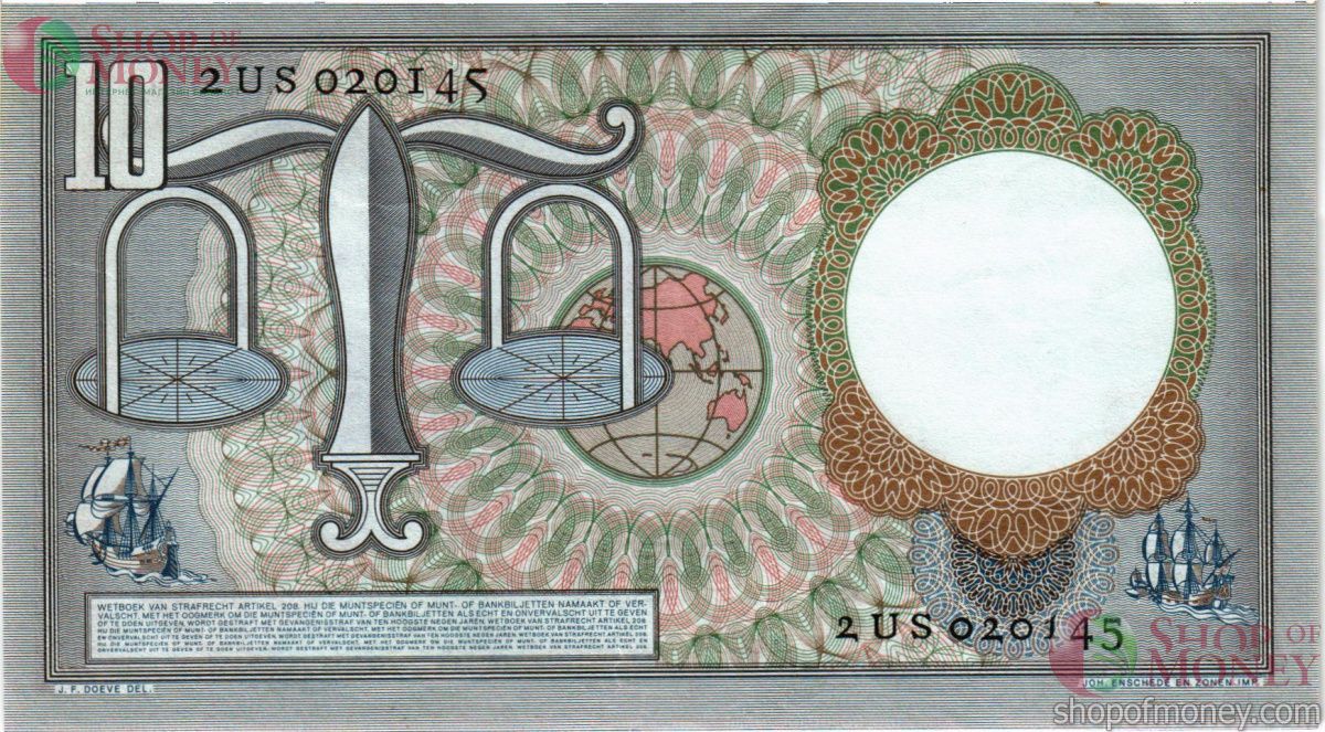 НИДЕРЛАНДЫ 10 ГУЛЬДЕНОВ 2