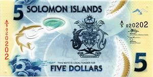 СОЛОМОНОВЫ ОСТРОВА 5 ДОЛЛАРОВ #A/5 020202 1