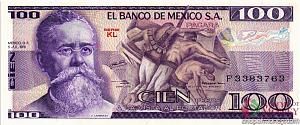 МЕКСИКА 100 ПЕСО (-KL- СЕРИЯ) 1