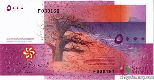 КОМОРСКИЕ ОСТРОВА 5000 ФРАНКОВ 2