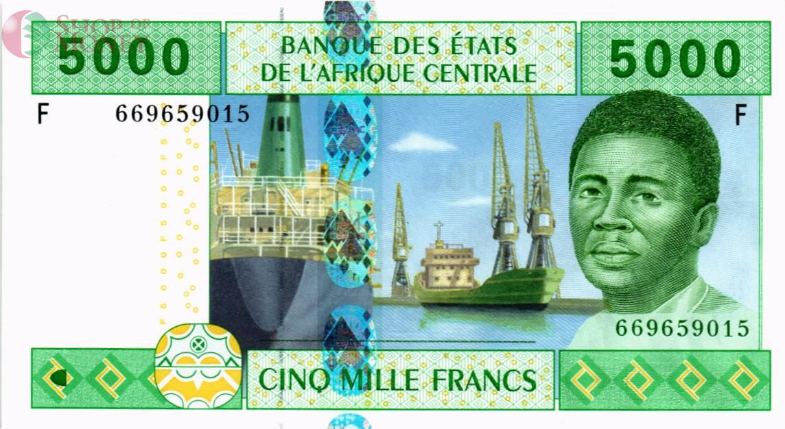 CAS - ЭКВАТОРИАЛЬНАЯ ГВИНЕЯ 5000 ФРАНКОВ (F) 1