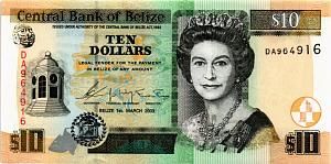 БЕЛИЗ 10 ДОЛЛАРОВ 1