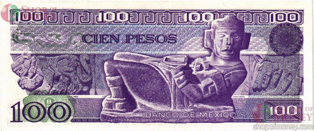 МЕКСИКА 100 ПЕСО (-UW- СЕРИЯ) 2