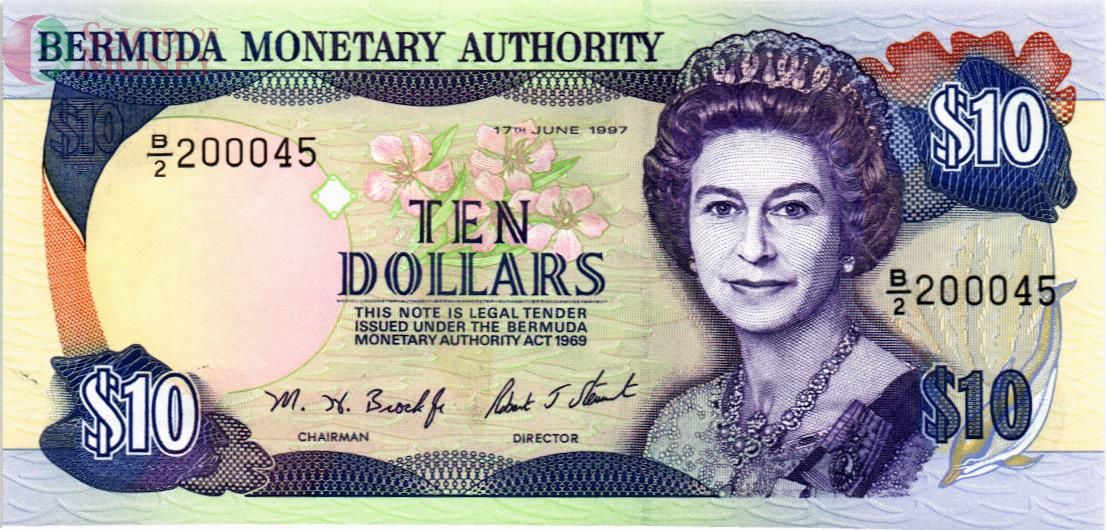 БЕРМУДСКИЕ ОСТРОВА 10 ДОЛЛАРОВ 1