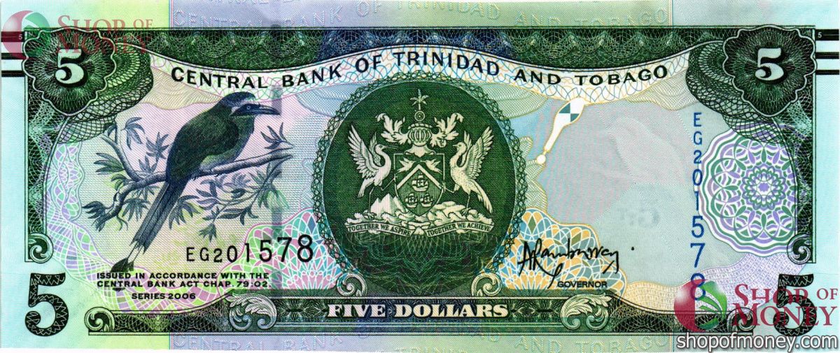 ТРИНИДАД И ТОБАГО 5 ДОЛЛАРОВ 1