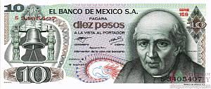 МЕКСИКА 10 ПЕСО (СЕРИЯ-1ES) 1
