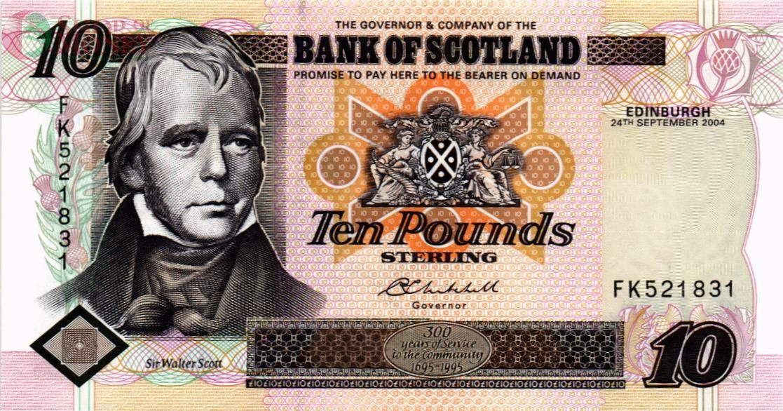 ШОТЛАНДИЯ 10 ФУНТОВ (BANK OF SCOTLAND) 1